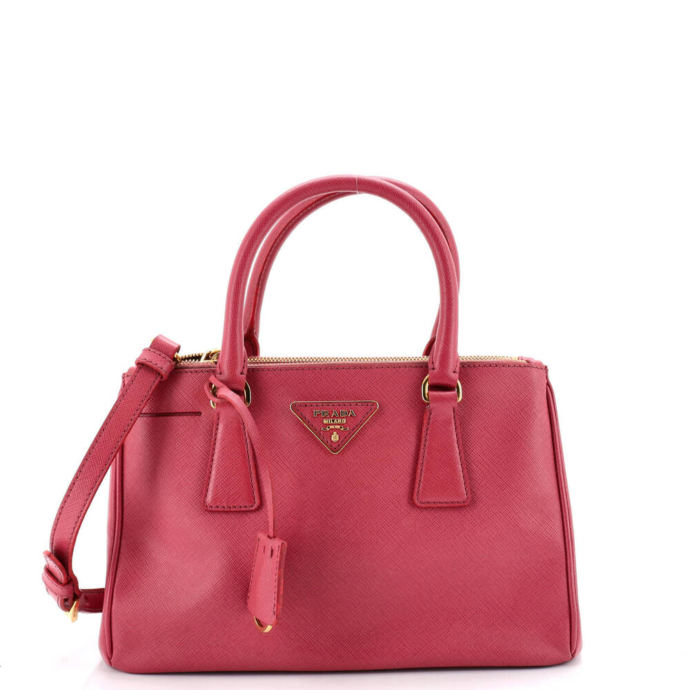 Prada Small Galleria Double Zip Tote Saffiano Leather